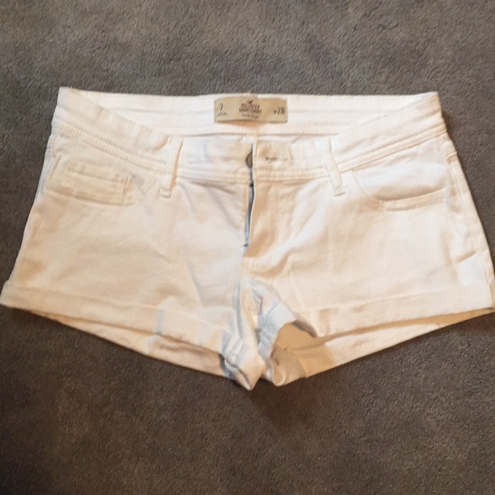 Hollister white jean shorts size 7